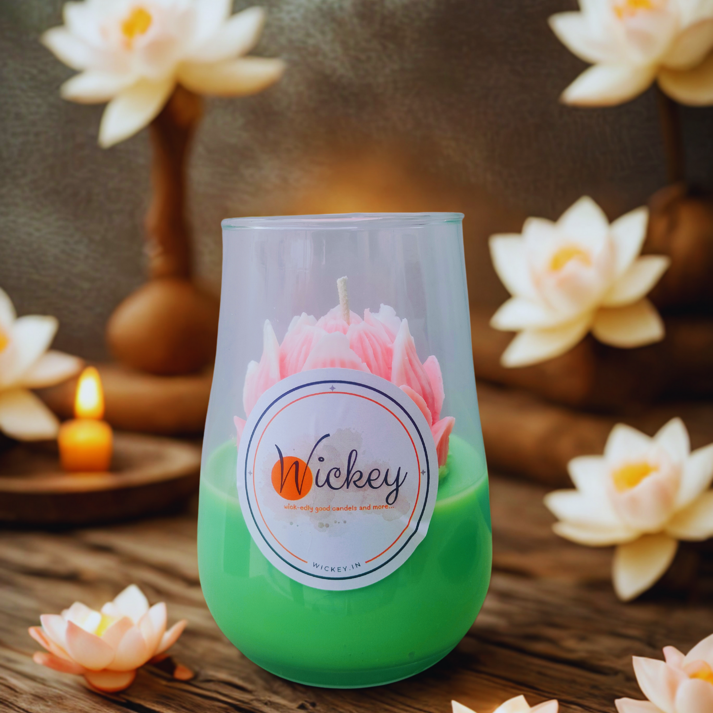 Mellow glass Jar Candle | Dark Rose Fragrance