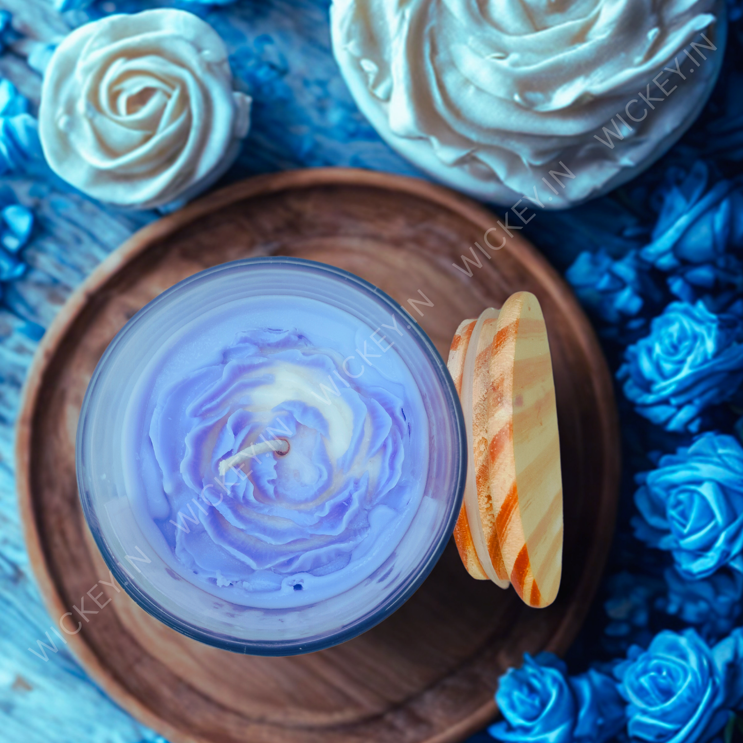 Wooden Head Glass Jar Scented Candle