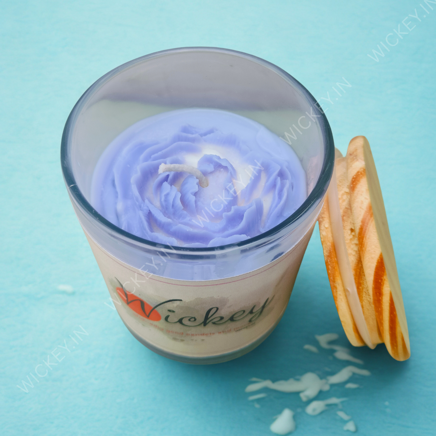 Wooden Head Glass Jar Scented Candle