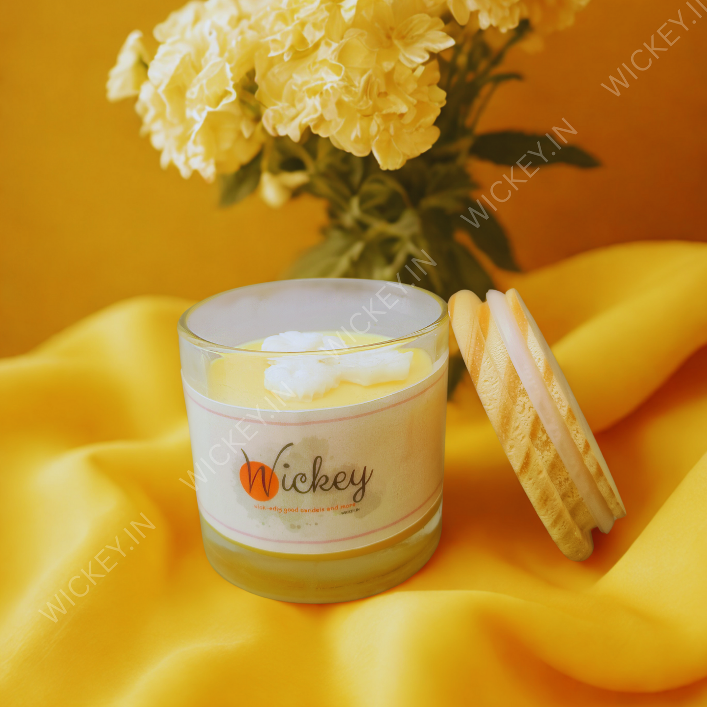 Wooden Head Glass Jar Scented Candle