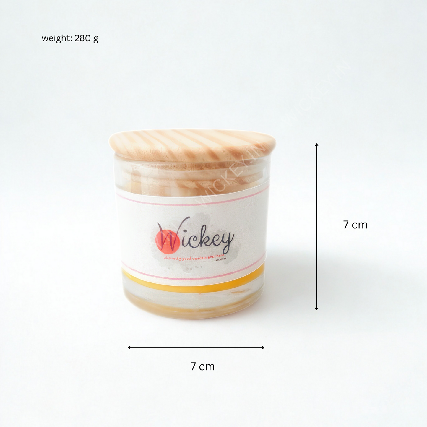 Wooden Head Glass Jar Scented Candle