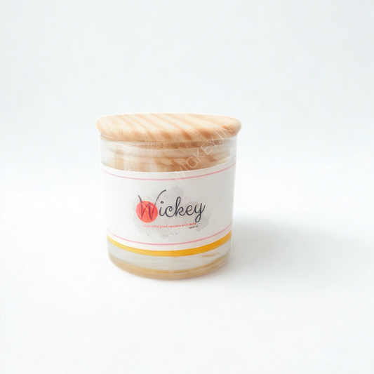 Wooden Head Glass Jar Scented Candle