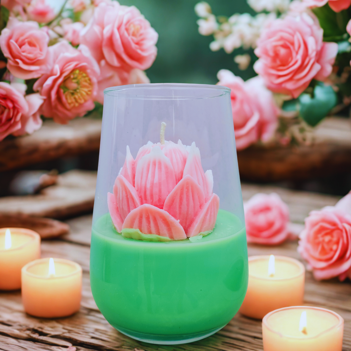 Mellow glass Jar Candle | Dark Rose Fragrance