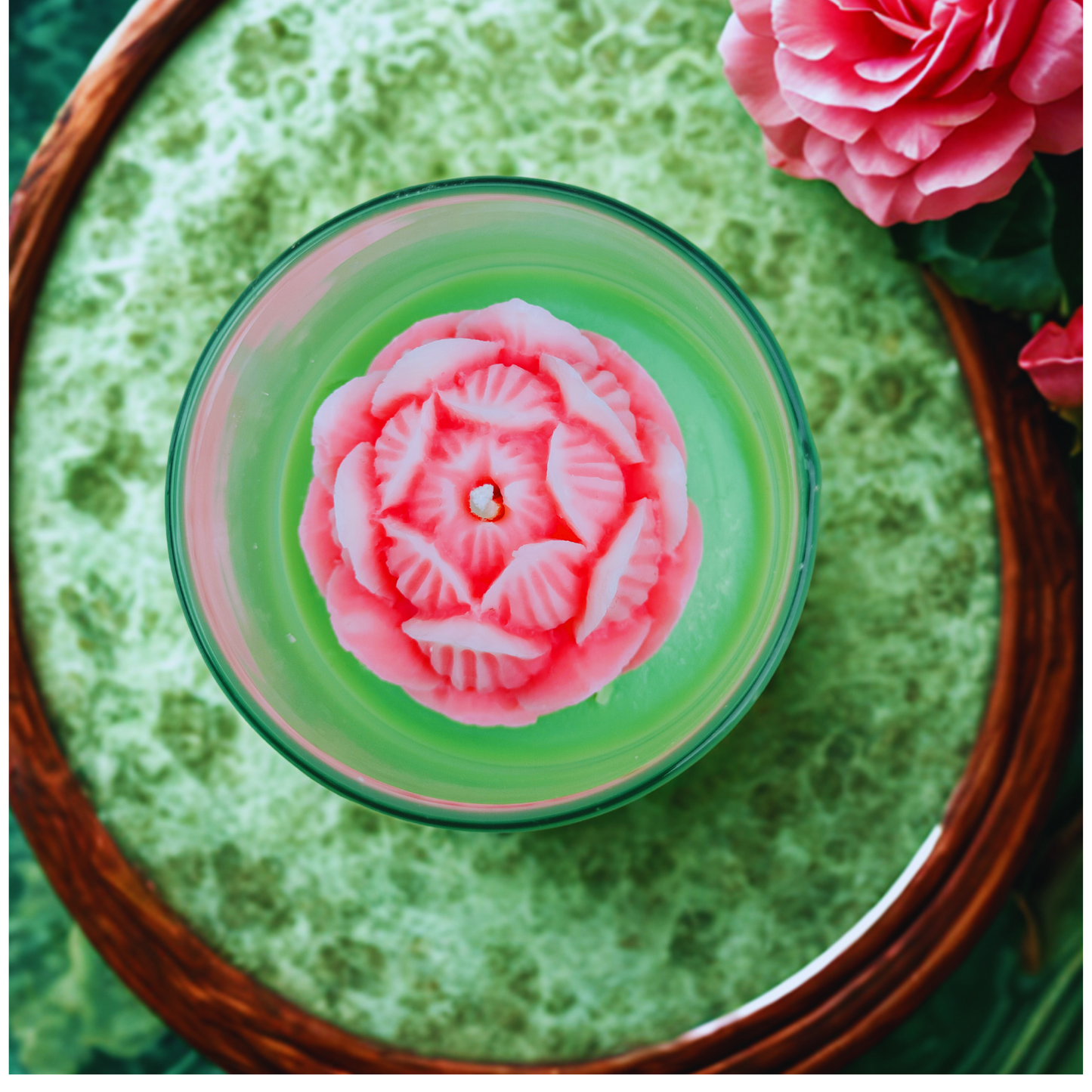 Mellow glass Jar Candle | Dark Rose Fragrance