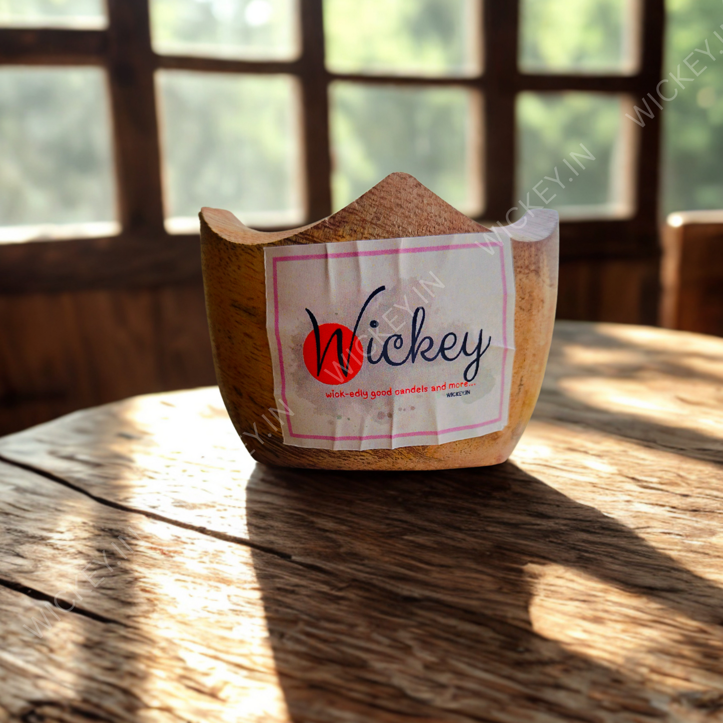 Wooden Luxury Cup Candle | Sandalwood Fragrance