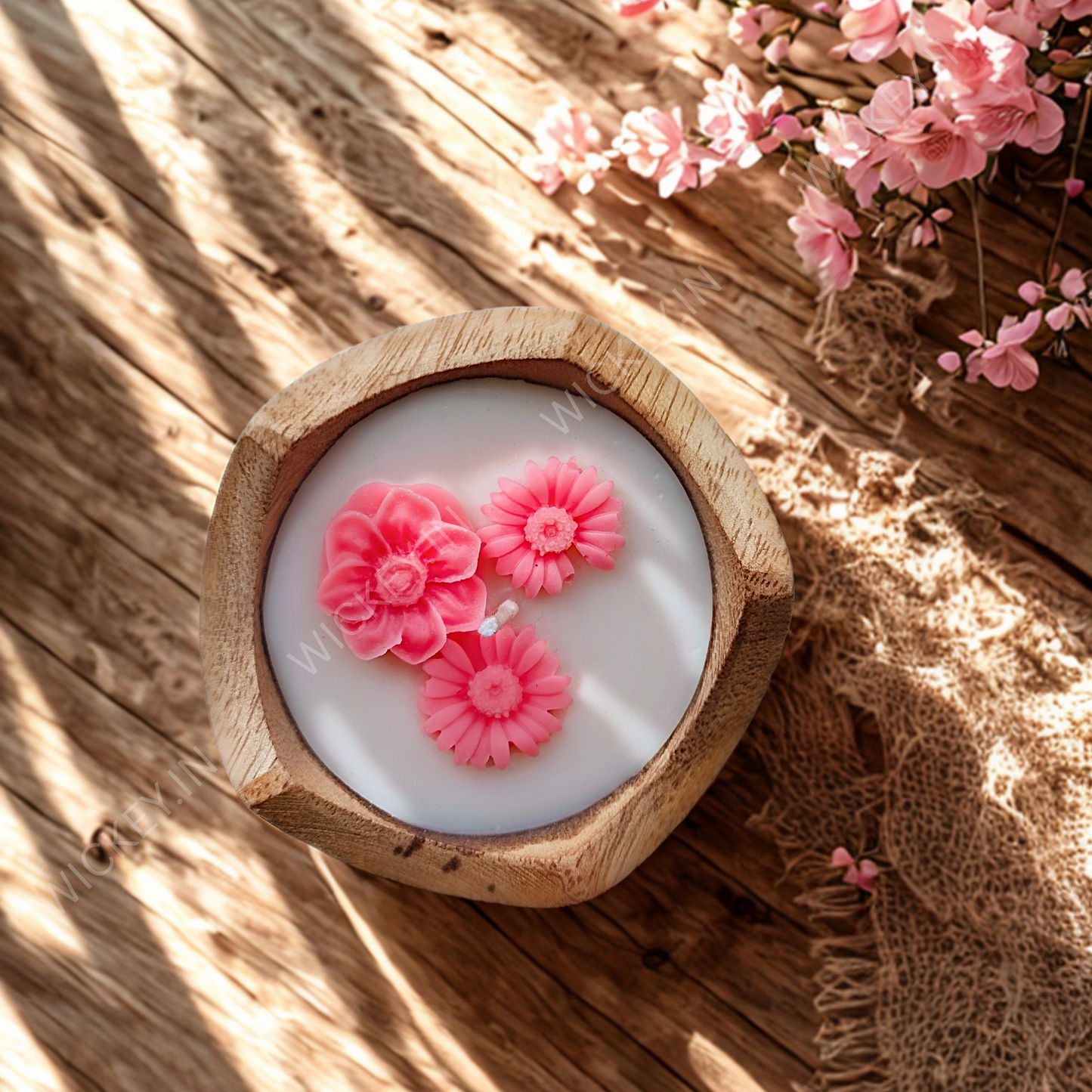 Wooden Luxury Cup Candle | Sandalwood Fragrance